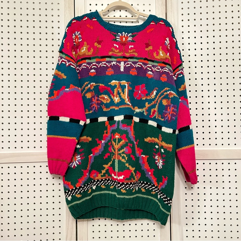 Vintage Kristin Paige chunky knitted oversized vintage sweater (XL)